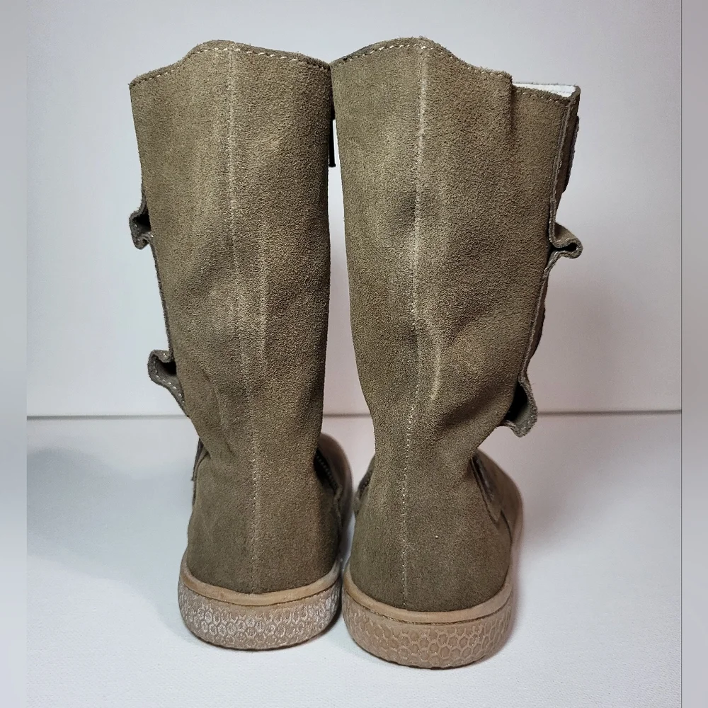 Livie and Luca Tiempo Suede Brown Leather Boots Toddler Girl's Size 7